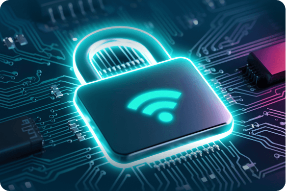 Kłódka Ochrona Twojej sieci bezprzewodowej